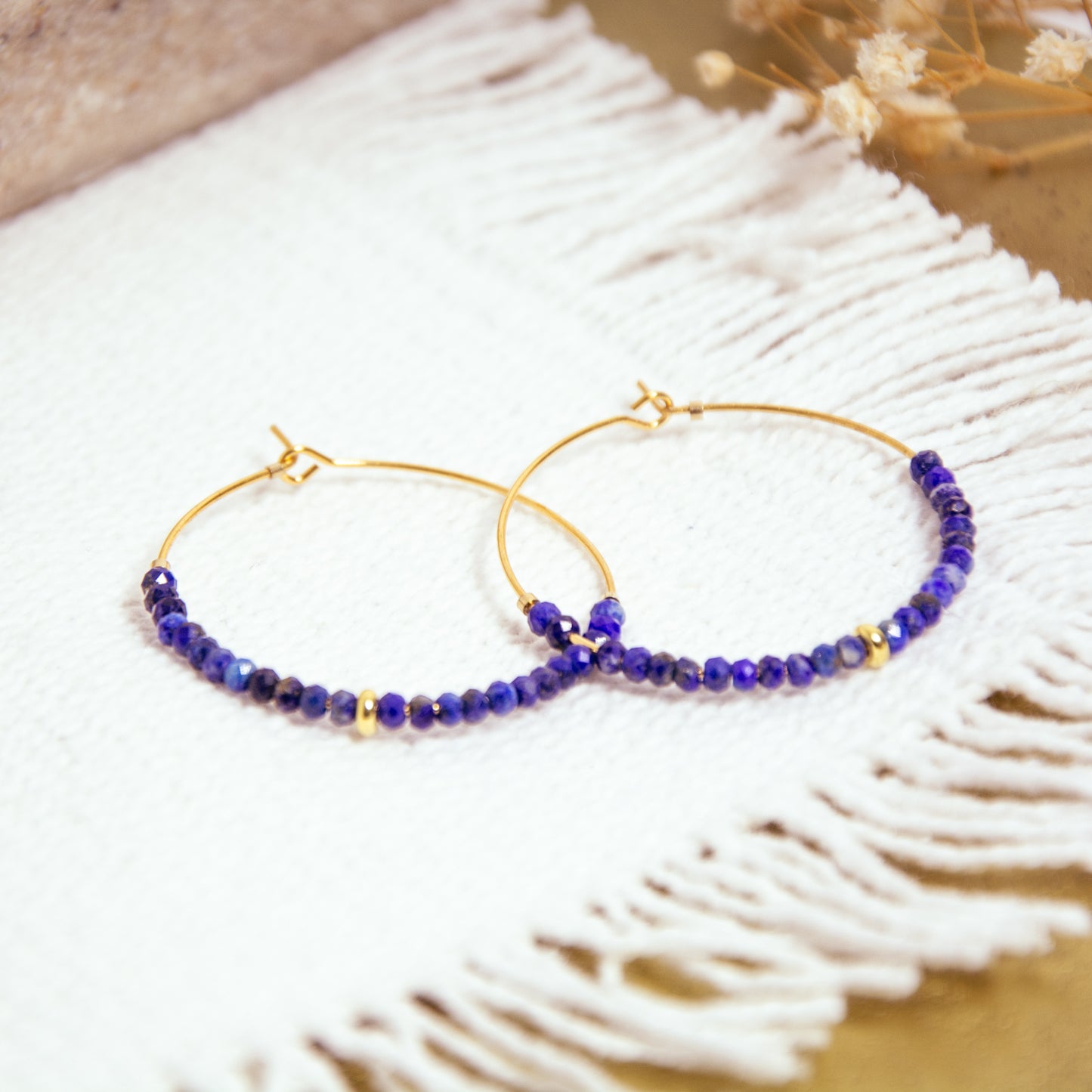 Grandes Boucles d'Oreilles - Lapis Lazuli