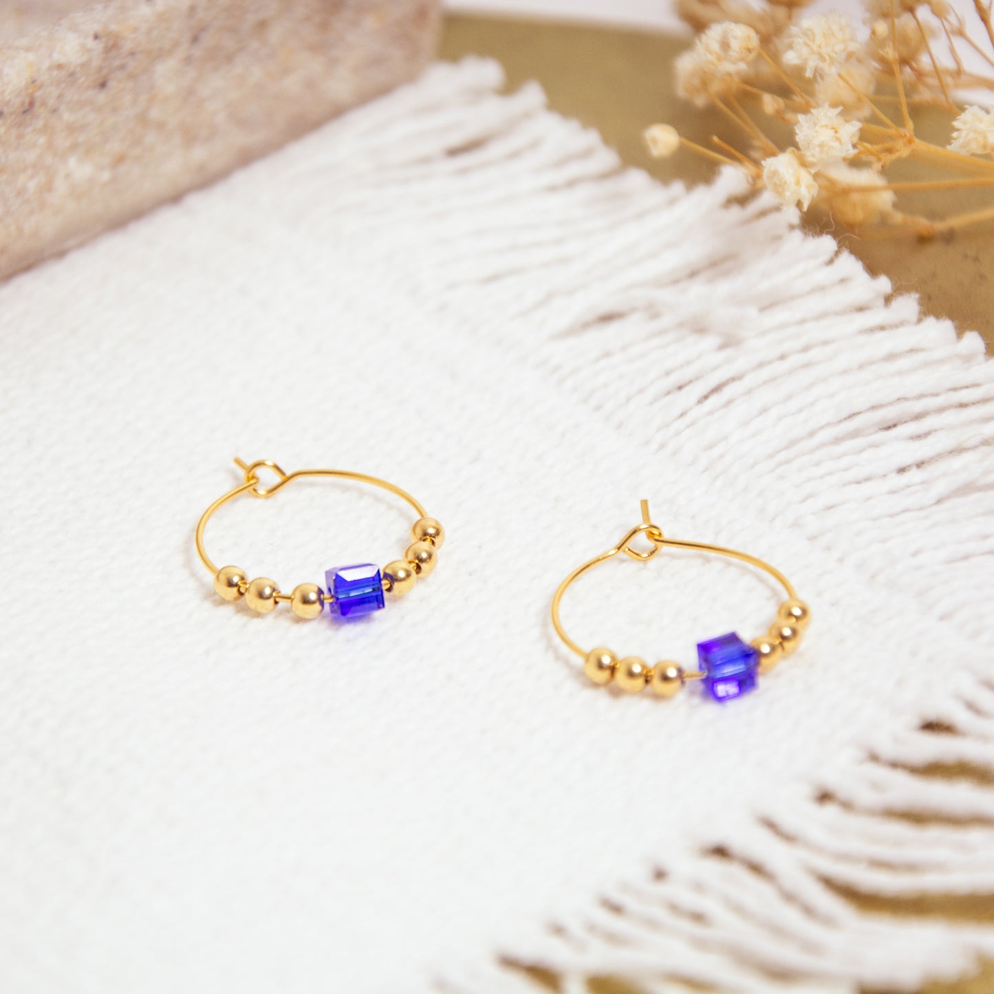 Small Earrings - Majestic Blue Crystal