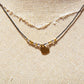 Black Japanese Silk Necklace - Heart &amp; Swarovski