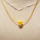Silver or Gold Japanese Silk Necklace - Murano Beads - Heart