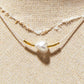 Collier Soie Japonaise Argent ou Or - Perles de Murano - Coeur