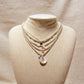 925 Silver Necklace - Mother of Pearl &amp; Amethyst