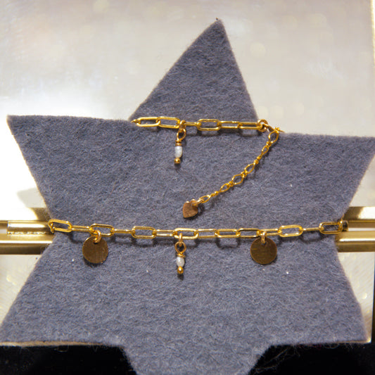 Chain Bracelet - Mother-of-pearl &amp; Pastilles