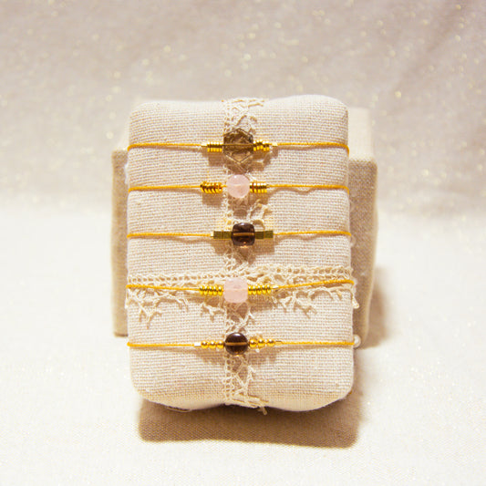 Bracelets Soie Japonaise & Quartz
