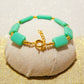 Turquoise Glass Beads Bracelet