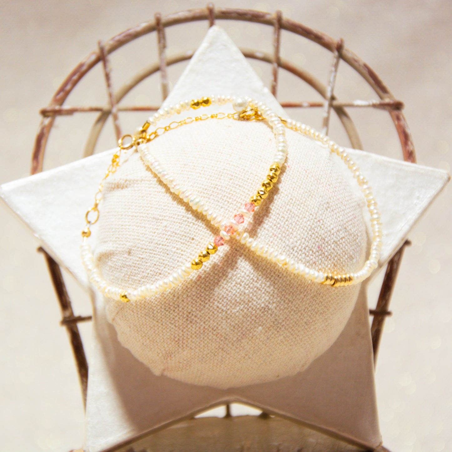 Japanese Silk Bracelets - Cultured Pearls