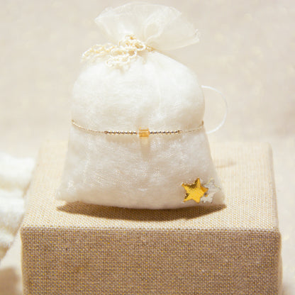 Bracelets Soie Japonaise - Collection Pur Cristal - Cube Cristal
