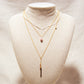 Baguette Chain Necklace &amp; Crystals