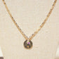 925 Silver Chain Necklace - Star Medal - Amethyst