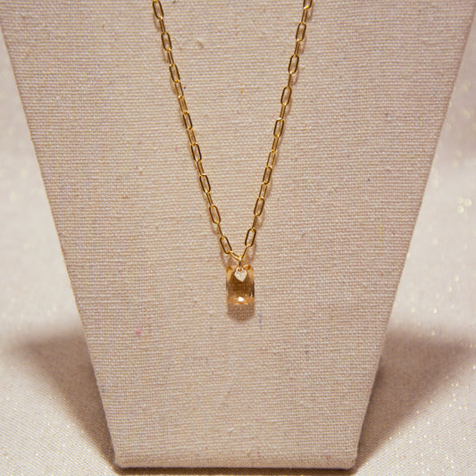 Golden Shadow Pure Crystal Chain Necklace