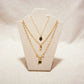 Chain Necklace - Amazonite &amp; Swarovski Mother-of-Pearl - Star