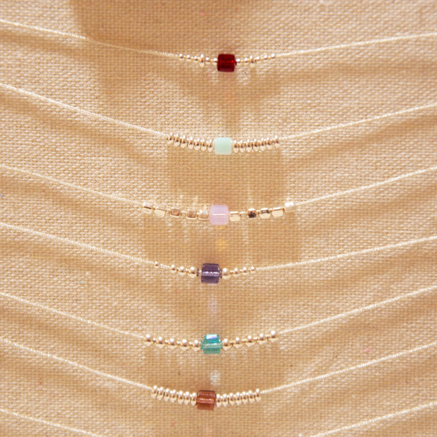 Japanese Silk Necklace - Pure Crystal Collection