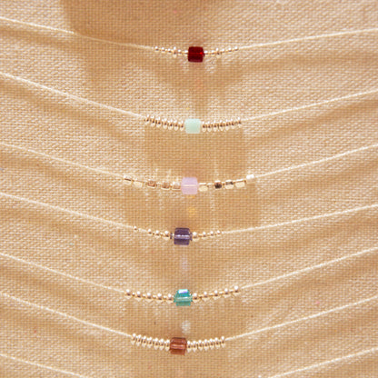 Japanese Silk Necklace - Pure Crystal Collection