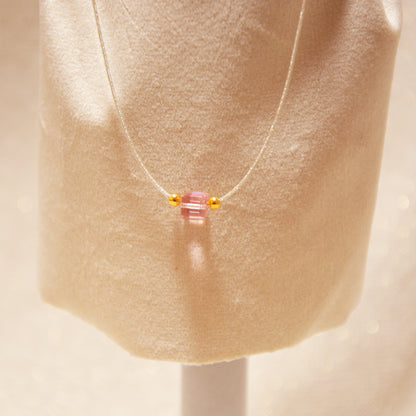 Japanese Silk Necklace - Swarovski Crystal